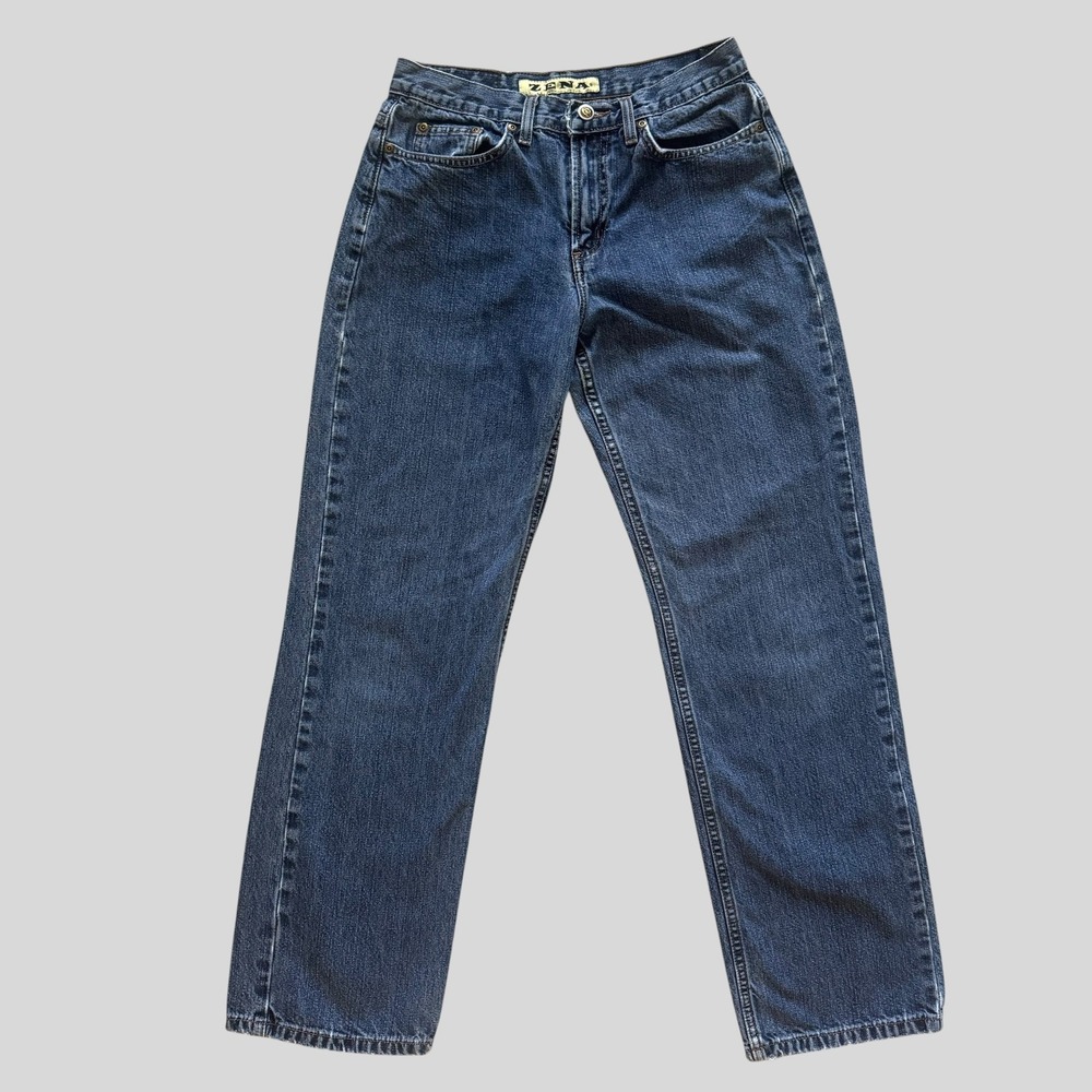 Vintage Zena Jeans Women's Medium Wash Straight Leg 27 Blue 90s Mid Rise 27x29